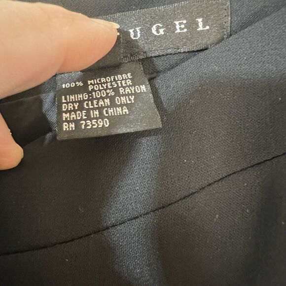 YANSI FUGEL Little Black Dress LBD Sz 8 Lined Sheath Sleeveless Career Occasion - Picture 7 of 9